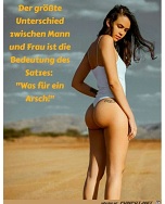 Arsch - Der Unterschied zwischen Mann und Frau