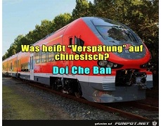 Was heit Versptung auf Chinesisch?