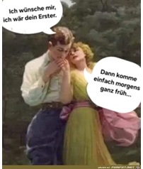 So wird er ihr Erster