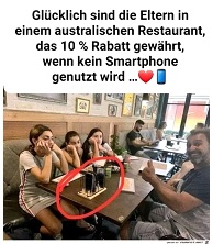 Restaurant-Rabatt fr Handy-Verzicht