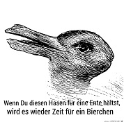 Optische Tuschung: Hase oder Ente?